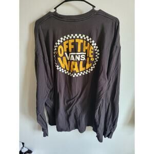 Vans off the wall Skateboard Shirt Long Sleeve Print Men's XL Black